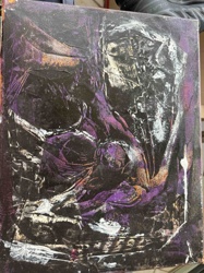 Abstract Expressionist Mixed Media Painting on Canvas