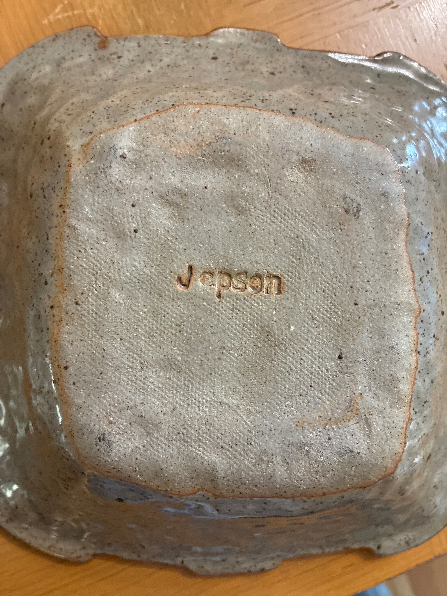 Submitted photo of Ceramic bowl signed 'Jepson' (not authenticated)