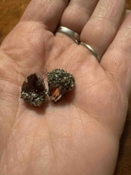 Druzy Pyrite and Faceted Gemstone Earrings