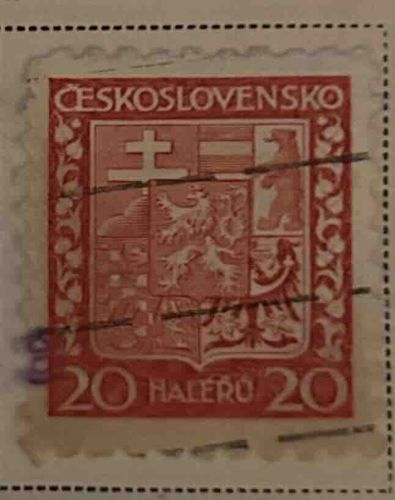Czechoslovakian 20 Haleru Postage Stamp