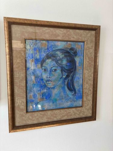 Framed Portrait of a Balinese Woman by Han Snel