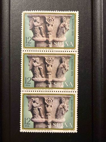 Spanish Navidad 1978 Postage Stamp Vertical Strip