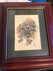 Framed Blackberry & Blossom Botanical Print
