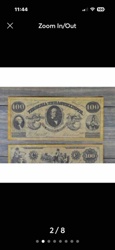 Confederate States of America $100 Treasury Note (1862)