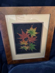 Japanese Maple Leaf Lines Framed Botanical Artwork by Booker Morey