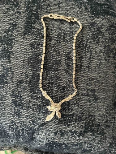 Vintage Rhinestone Bow Torsade Necklace