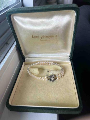 Double-Strand Pearl Bracelet in 'Lane Crawford Hong Kong' Box