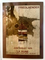 Friedlaender Exhibition Poster at La Hune, June-July 1978