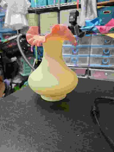 Fenton Burmese Art Glass Jack-in-the-Pulpit Vase