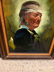 Portrait of a Native American by Morando