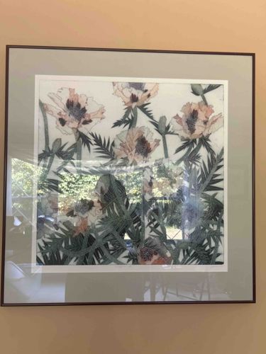 Framed Botanical Print of Anemone Flowers