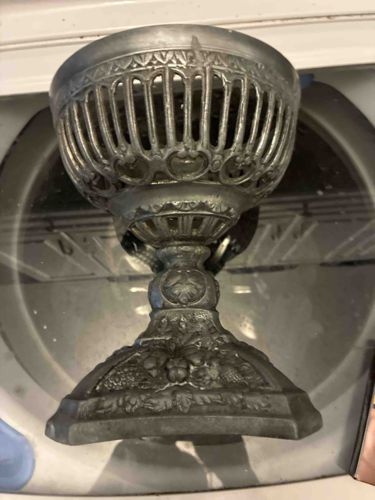 Antique/Vintage Metal Compote or Decorative Bowl