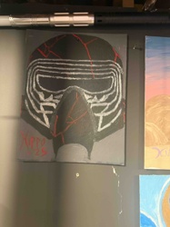 Painting of Kylo Ren's Helmet
