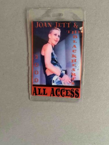 Joan Jett & The Blackhearts 2000 All Access Laminated Backstage Pass