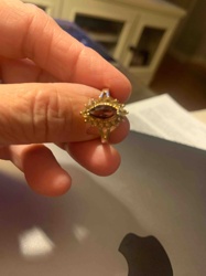 Vintage Sunburst Marquise Ring