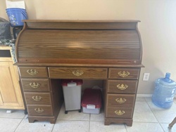 Oak Roll-Top Desk