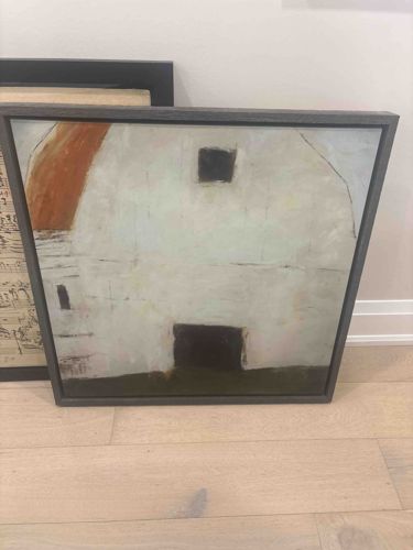 Abstract Barn Painting in Floating Frame