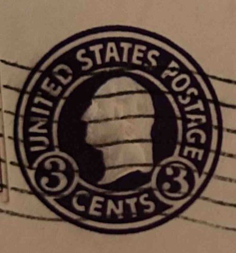 United States 3 Cents Postage Cancellation Mark