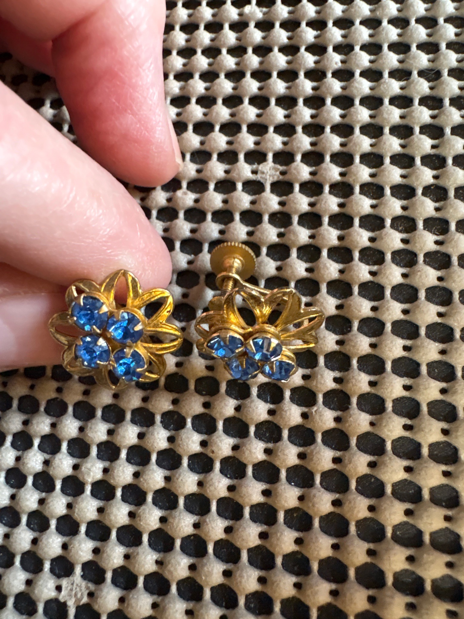 Submitted photo of Vintage screw-back rhinestone earrings