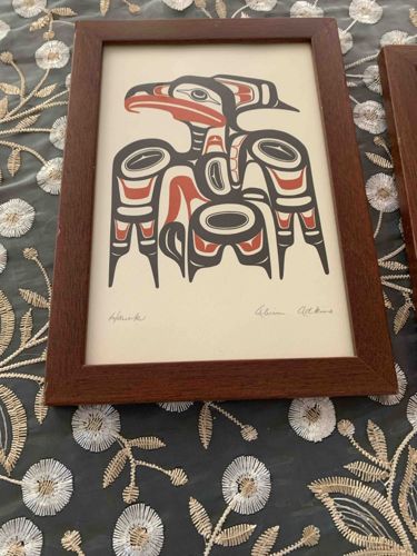 Framed Indigenous Art Print: 'Hawk' by Quian Adams (or similar)