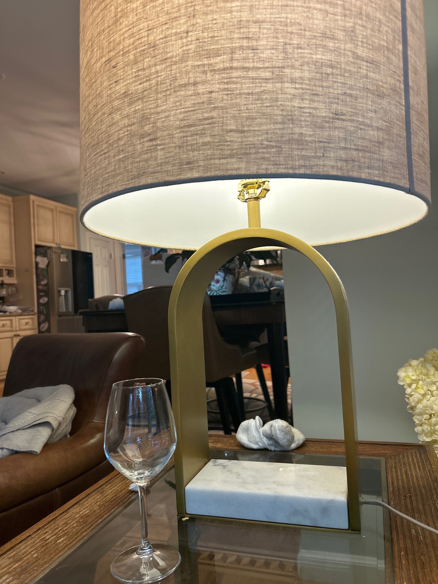 Submitted photo of Brass and marble table lamp (not authenticated)