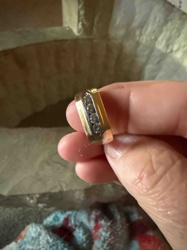 Men's Yellow Gold Diamond Channel Set Ring