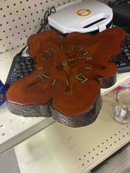 Live Edge Slab Wood Clock