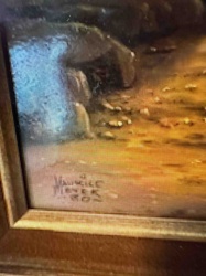 Painting of a Stream or River Landscape with Signature