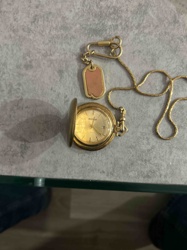 Vintage Rado Golden Horse Pocket Watch with Chain and Fob