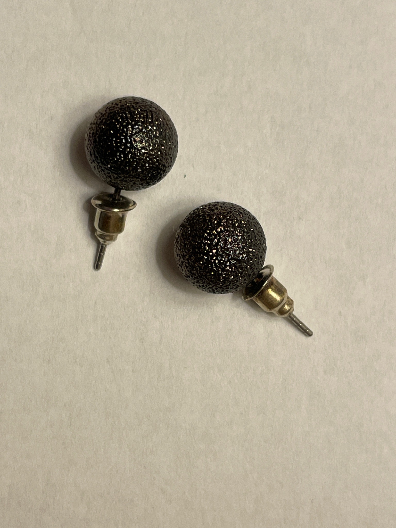 Submitted photo of Textured spherical stud earrings