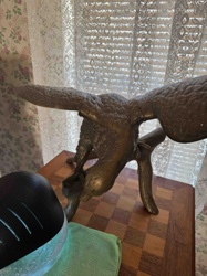 Bronze Eagle Sculpture