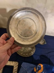 Italian .925 Sterling Silver Small Serving Plate / Underplate