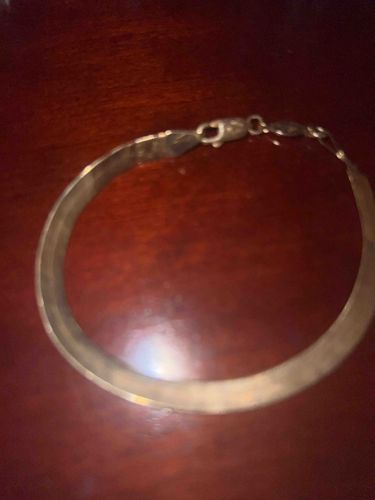 Gold Herringbone Flat Link Bracelet