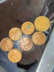 Assorted United States Lincoln Wheat Pennies and One Medallion