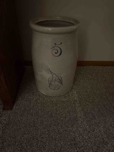 Antique 5-Gallon Salt-Glazed Stoneware Crock