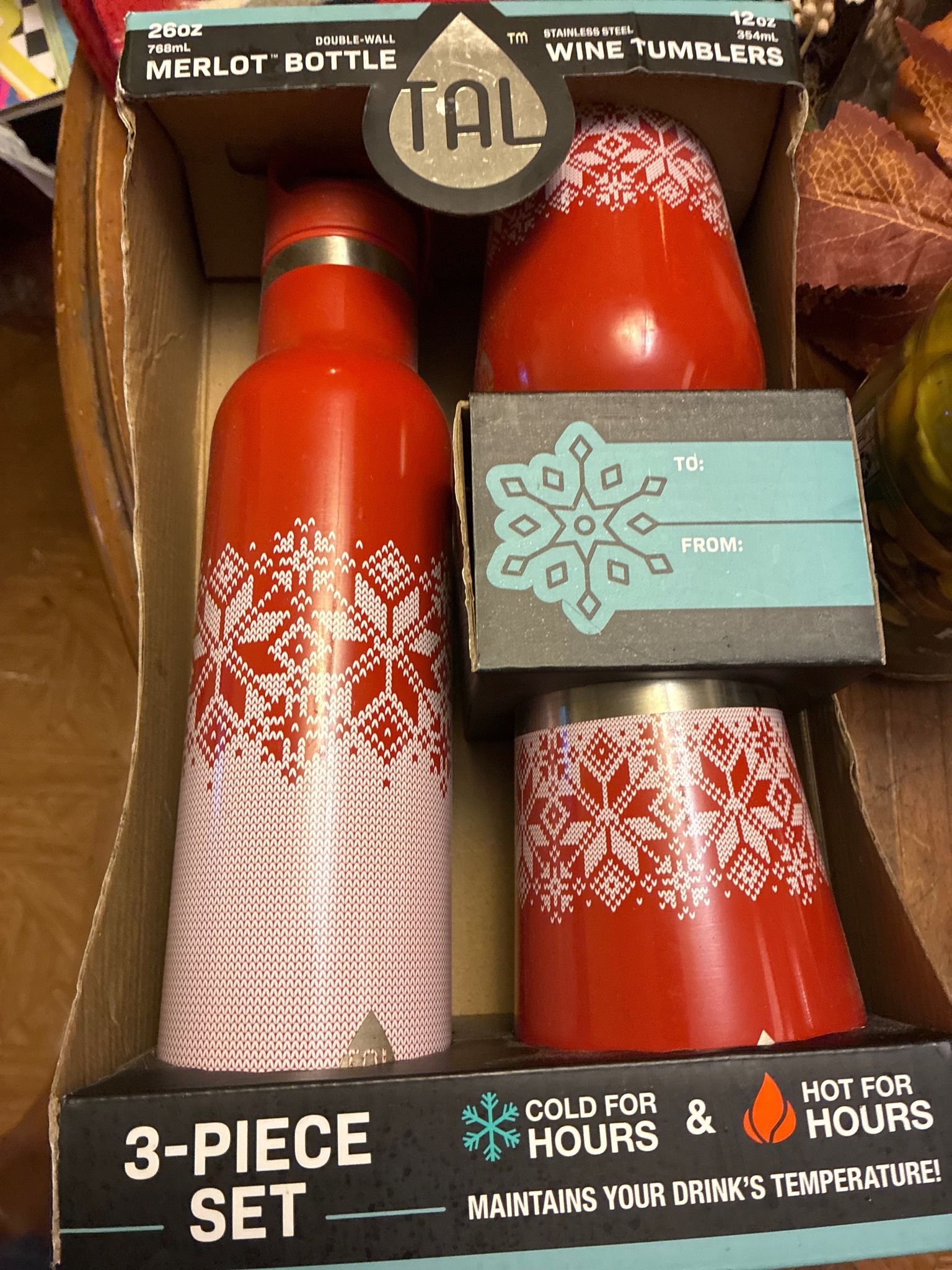 Submitted photo of TAL 3-Piece Stainless Steel Wine Bottle and Tumbler Set (not authenticated)