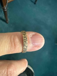 Textured Gold-Tone Band Ring