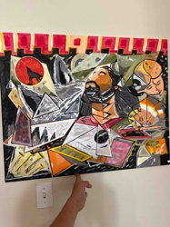 Modern Abstract Acrylic Painting by Romcar Alqueza