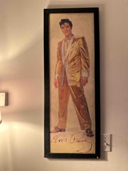 Vintage Framed Elvis Presley 'Gold Lamé Suit' Portrait Print
