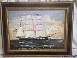 Framed Print: American Brig 'Eunice' Entering Nantucket Bay