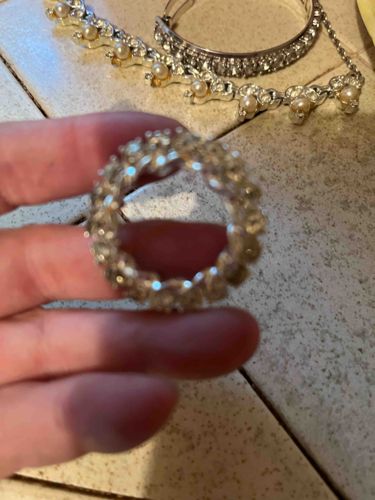 Rhinestone Encrusted Circular Brooch or Pendant