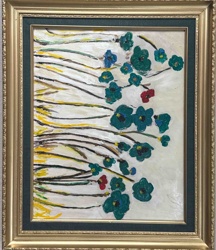 Abstract Floral Impasto Oil Painting