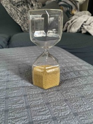 Modern Geometric Glass Hourglass