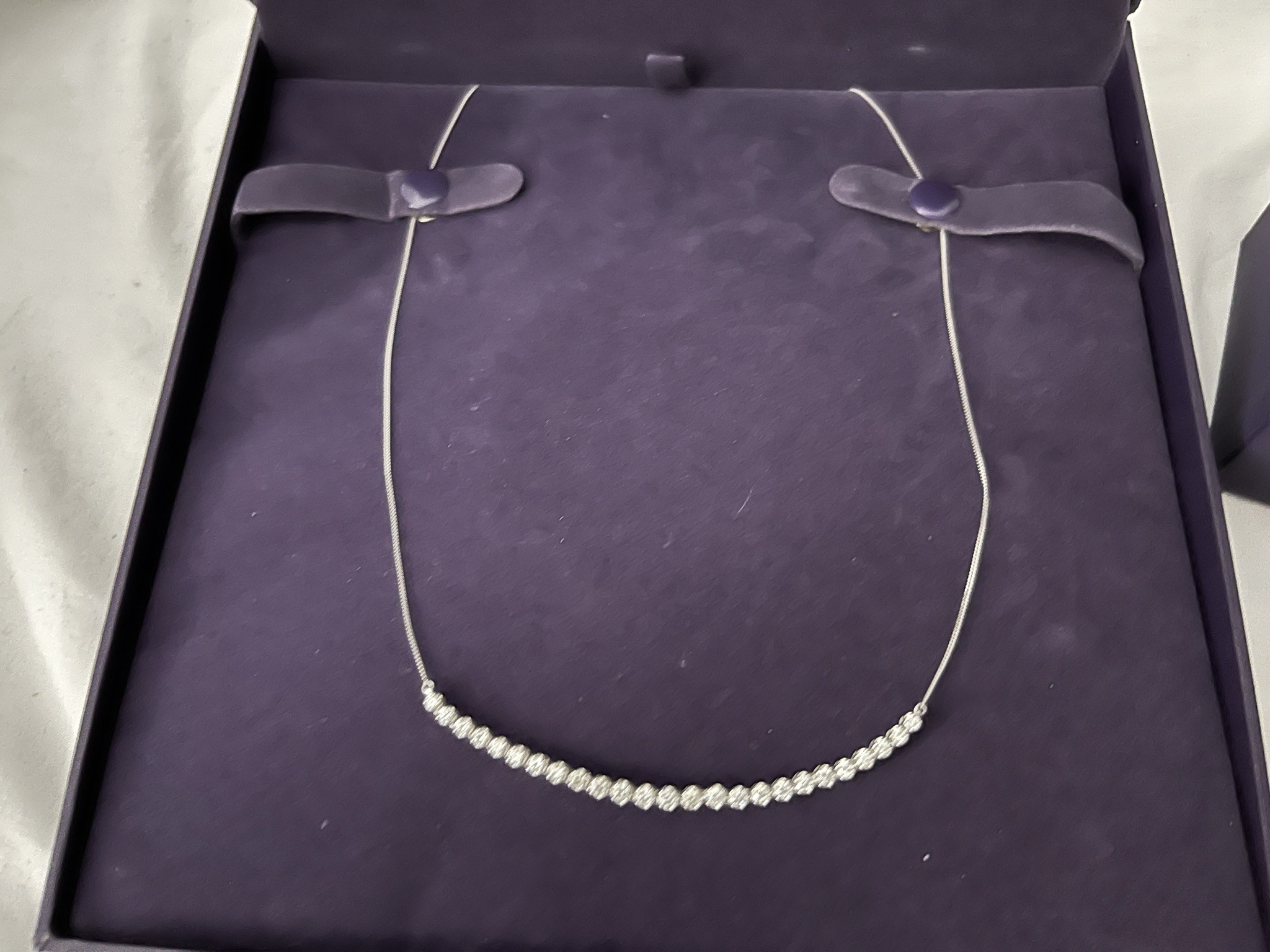 Submitted photo of Silver-tone metal and diamond-accent necklace (unauthenticated)