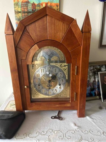 Gothic Style Wooden Mantle Clock