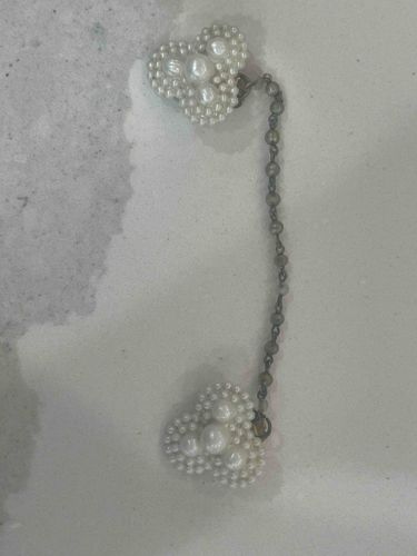 Pearlescent Heart Shaped Sweater/Dress Clips