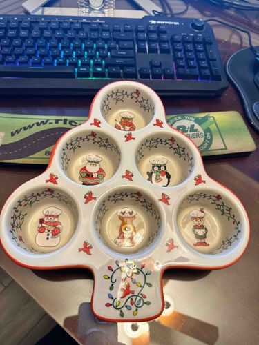 Temptations Christmas Tree Shaped Baking Dish / Appetizer Platter