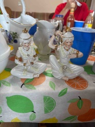 Pair of Porcelain Balinese Dancer Figurines