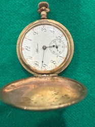 Illinois Gold-Toned Open-Face Pocket Watch