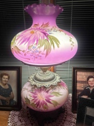 Gone with the Wind Purple Iris Parlor Lamp